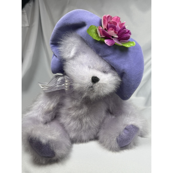 Wishpets Wish Come True 2002 Mrs Summers Plush Bear Stuffed 16” Purple Read - Picture 1 of 9